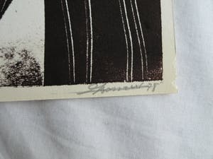 Jozef Bossaert - Originele kartonsnede + afdruk , “Portret Jezus” – 1978 kopen? Bied vanaf 20!