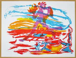 Pieter Defesche - Pieter Defesche, kleurenlitho, zonder titel, 1998, oplage 100 ex. verkocht voor € 35!