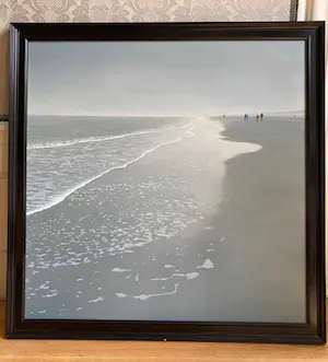 Dick van Belle - "Mensen op t strand bij Hoek van Holland" kopen? Bied vanaf 500!