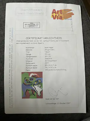 AcheterKarel Appel - Zeist? Enchérissez de 1500!