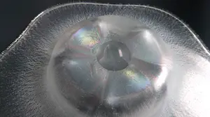 Willem Rozendaal - Helderglazen schaal met tincraquelé en luster "Coquille" (1937) kopen? Bied vanaf 1!