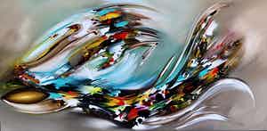 Gena - Abstract Flying verkocht voor € 300!