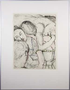 Henk Visch - Ets, De afstand die nabijheid heet nr. 7 - Ingelijst verkocht voor € 100!