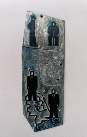 Gerd Arntz - Originele gegoten styps (hoogdruk plaat) NSvS (1 stuk) kopen? Bied vanaf 25!