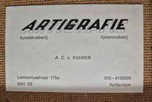 Tino Lintelo - Zeefdruk 1991, handgesigneerd, eerste eigenaar kopen? Bied vanaf 35!