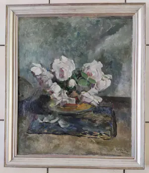 Henri Frederic Boot - Stilleven met witte rozen kopen? Bied vanaf 200!