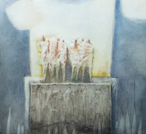 Jan Steen (II) - Reliëfschilderij op zink, Drieluik kopen? Bied vanaf 450!