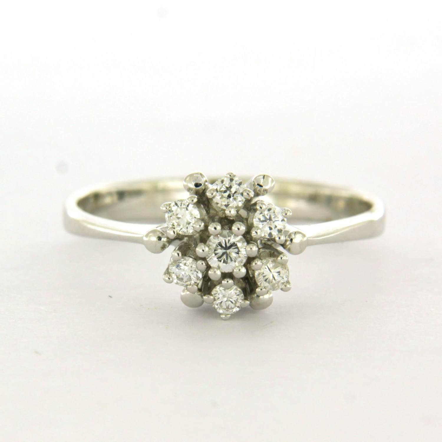 14k witgouden ring met briljant geslepen diamant 0.25ct - rm 18 kopen? Bied vanaf 390!