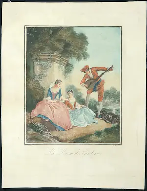 Nicolas Lancret - (naar) - Ets en aquatint, La Leçon de Guitare kopen? Bied vanaf 1!