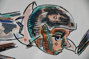 Arie van Geest - # ZONDER TITEL # gesigneerd, 1989, mint in lijst kopen? Bied vanaf 425!