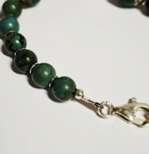 Nieuwe Armband van natuurlijke turquoise en groene Jade de zilveren armband kopen? Bied vanaf 75!