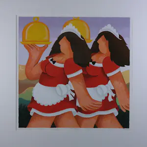 Yvonne Zomerdijk - Zeefdruk, Sweet cherry - Ingelijst kopen? Bied vanaf 40!