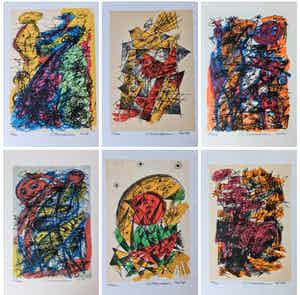 Henk Hesselius - Map met 6 zeefdrukken, Experimenteel Universum verkocht voor € 75!