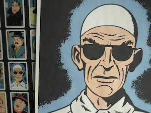 Edgar Pierre Jacobs - 1 Zeefdruk + 34 ingelijste kaartjes , Blake en Mortimer, “Het Gele Teken” kopen? Bied vanaf 1!