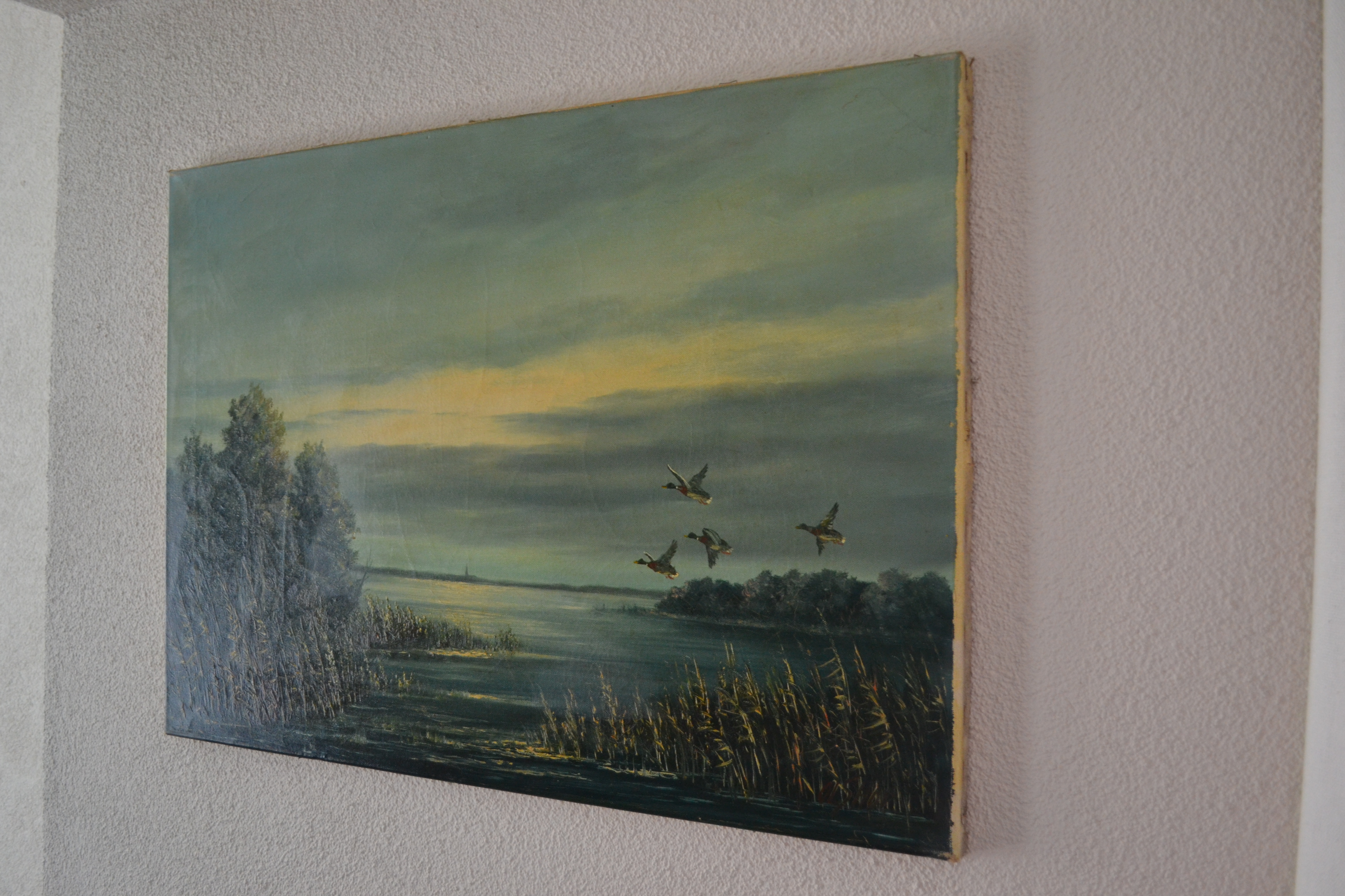 Niet of onleesbaar gesigneerd - Hollandse school - Overvliegende eenden kopen? Bied vanaf 1!