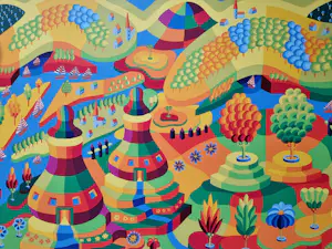 Louis Gans - Fantasielandschap kopen? Bied vanaf 75!