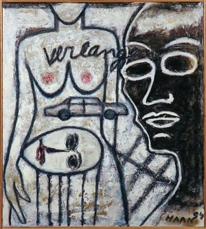 Pieter Haan - Acryl op doek, Het verlangen kopen? Bied vanaf 50!