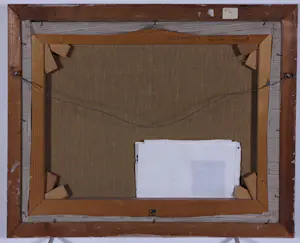 Hans Peter Nagtegaal - Olieverf op doek, Rolgordijn (Trompe-l'oeil) - Ingelijst kopen? Bied vanaf 150!