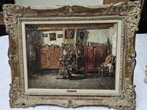 Buy Jan Van Looy - Keuken tafereel? Bid from 325!