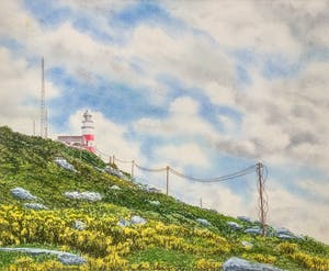 Frans Room - Cabo Silleiro Spanje - pastel vuurtoren kopen? Bied vanaf 1!