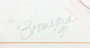 Marijke Boomsma - Gemengde techniek op papier, Zonder titel - Ingelijst kopen? Bied vanaf 70!