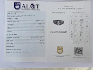 18 karaat witgouden solitair ring met een briljant geslepen diamant van 1.20 ct kopen? Bied vanaf 2800!