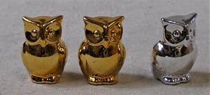 Niet of onleesbaar gesigneerd - 8 Zilverkleurige uilen Hollywood Regency Style kopen? Bied vanaf 10!