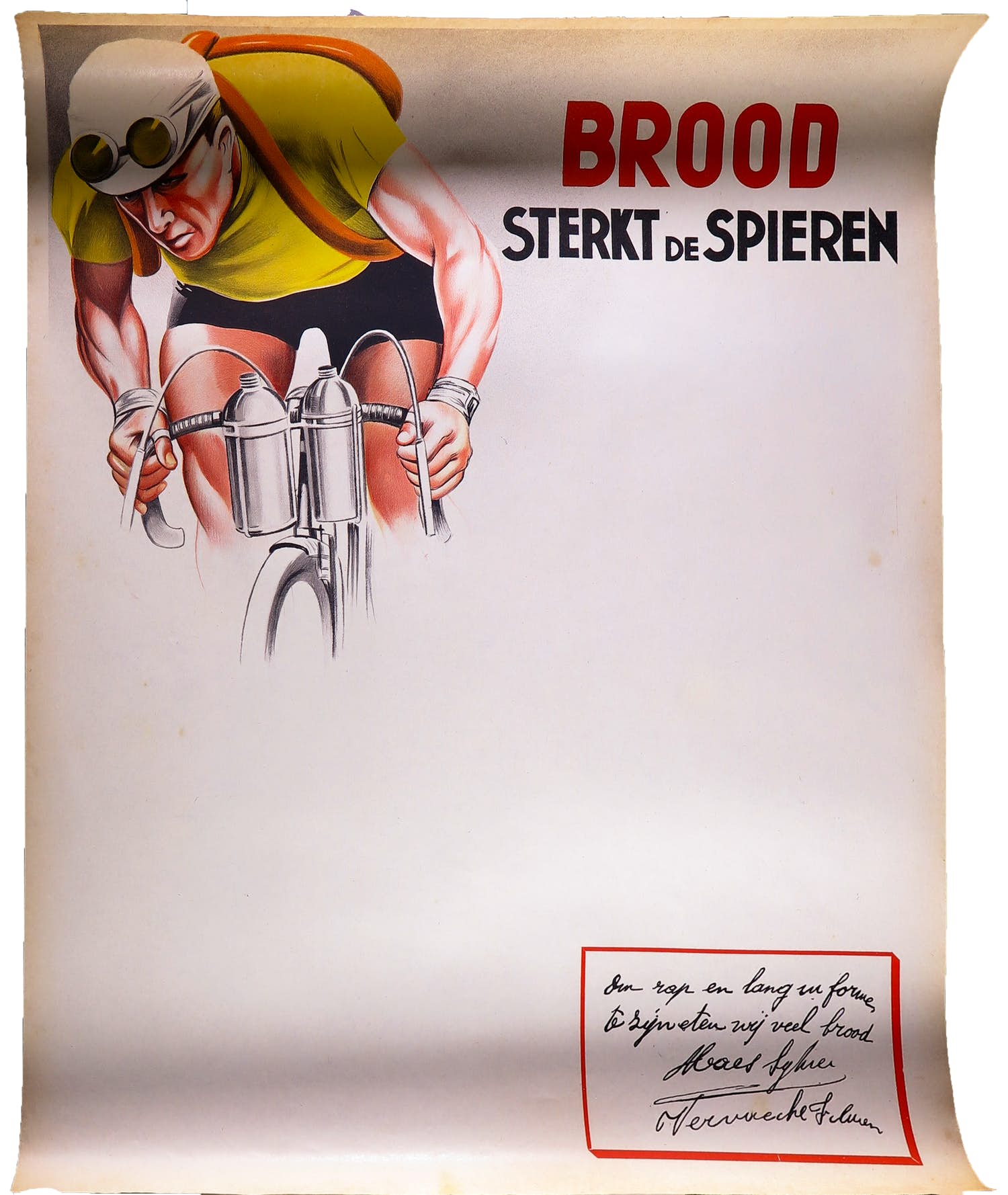 Niet of onleesbaar gesigneerd - Affiche, Brood sterkt de spieren kopen? Bied vanaf 1!