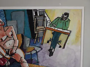 Paul Jorritsma - Naakt. Vrouw en man. Krijt en houtskool. kopen? Bied vanaf 69!