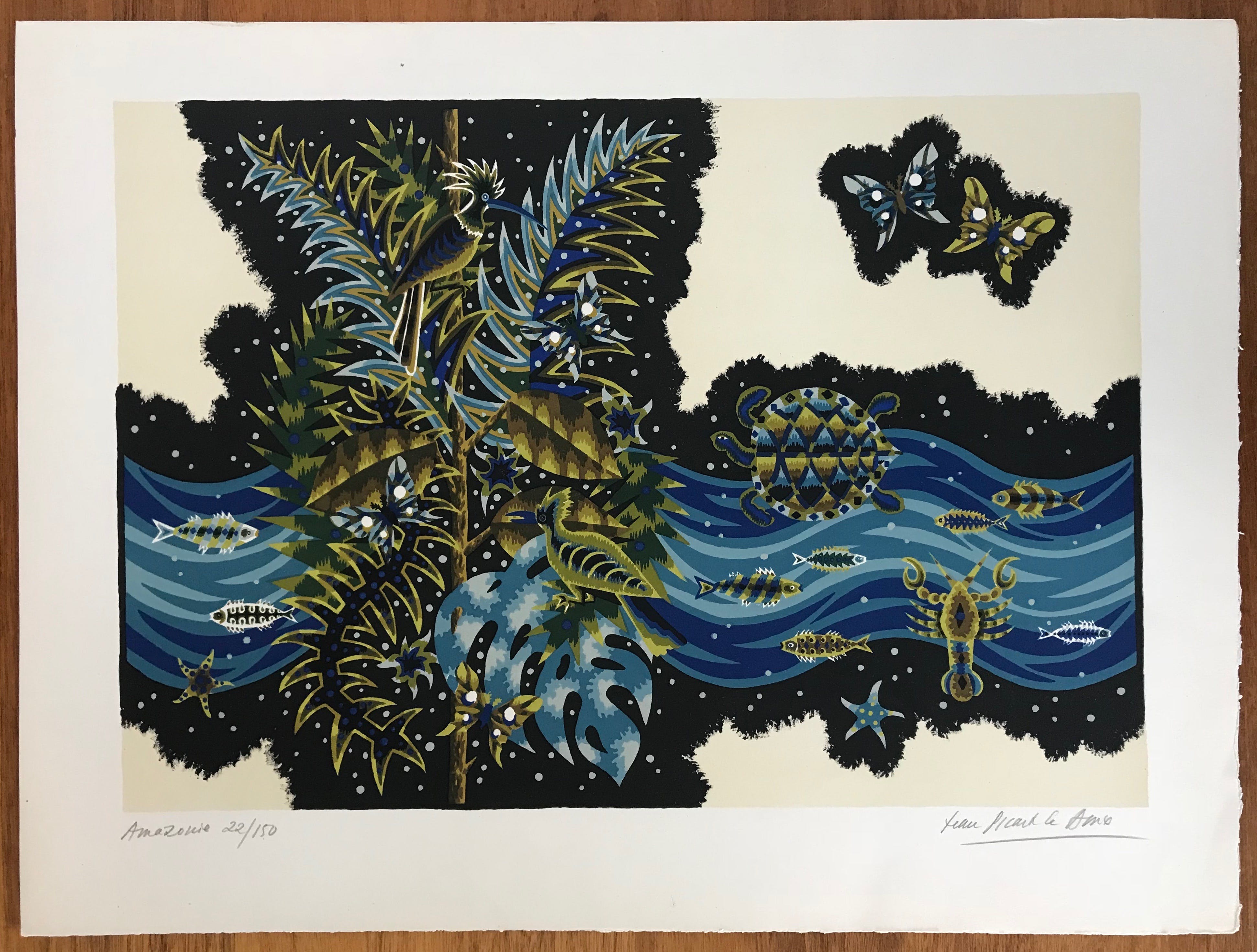 Jean Picart Le Doux - Fraaie zeefdruk - 'Amazonie' - Gesigneerd - 22/150 kopen? Bied vanaf 85!