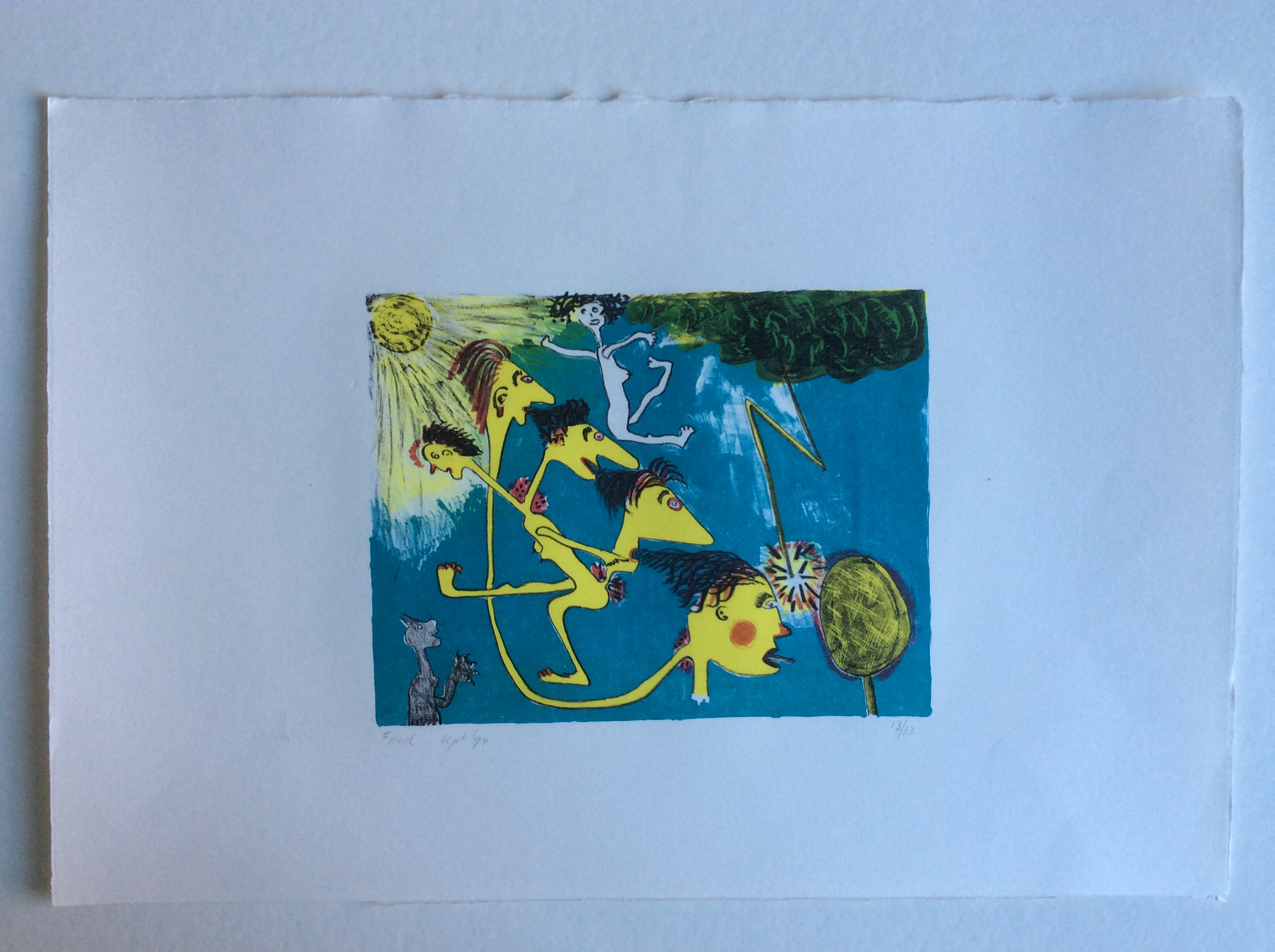 Niet of onleesbaar gesigneerd - surreële voorstelling - lithografie, kleine oplage kopen? Bied vanaf 1!