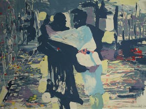 Emeke Buitelaar - Monoprint , Abstracte voorstelling – 1988 kopen? Bied vanaf 35!