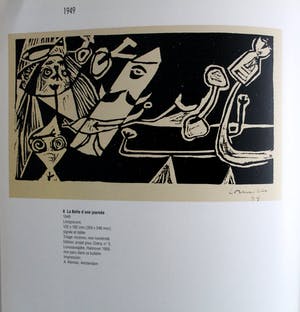 Corneille - zeer zeldzame linogravure: La belle d'une Journée - 1949 kopen? Bied vanaf 750!