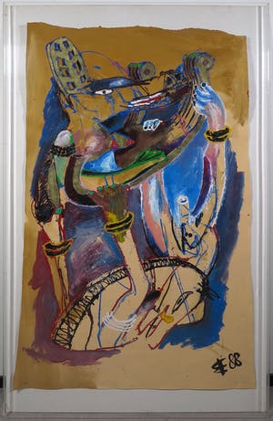 Albert Niemeyer - Acryl op papier, Voorspel - Ingelijst (Zeer groot) kopen? Bied vanaf 400!