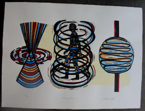 Hans Wap - Zeefdruk: Spinning tops - 1998 kopen? Bied vanaf 69!