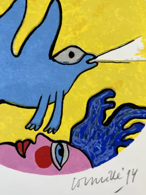 Corneille - Droombeelden - Handgesigneerd Zeefdruk + stempel Atelier Corneille op de rug kopen? Bied vanaf 135!