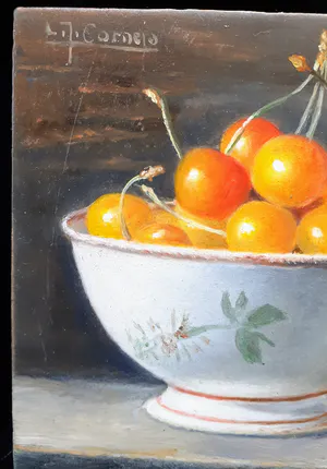 L. Javier Cornejo - Kersen in schaal kopen? Bied vanaf 60!