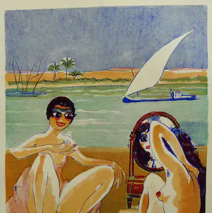 Kees van Dongen - 'La terrasse sur Nil' uit: 'Le livre des mille nuits et une nuit'(foto 4) kopen? Bied vanaf 25!