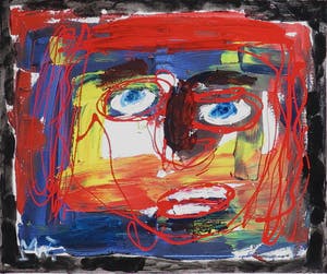 Martin van Wordragen - Olieverf op doek, Kop van een aanstoker - Ingelijst kopen? Bied vanaf 1!