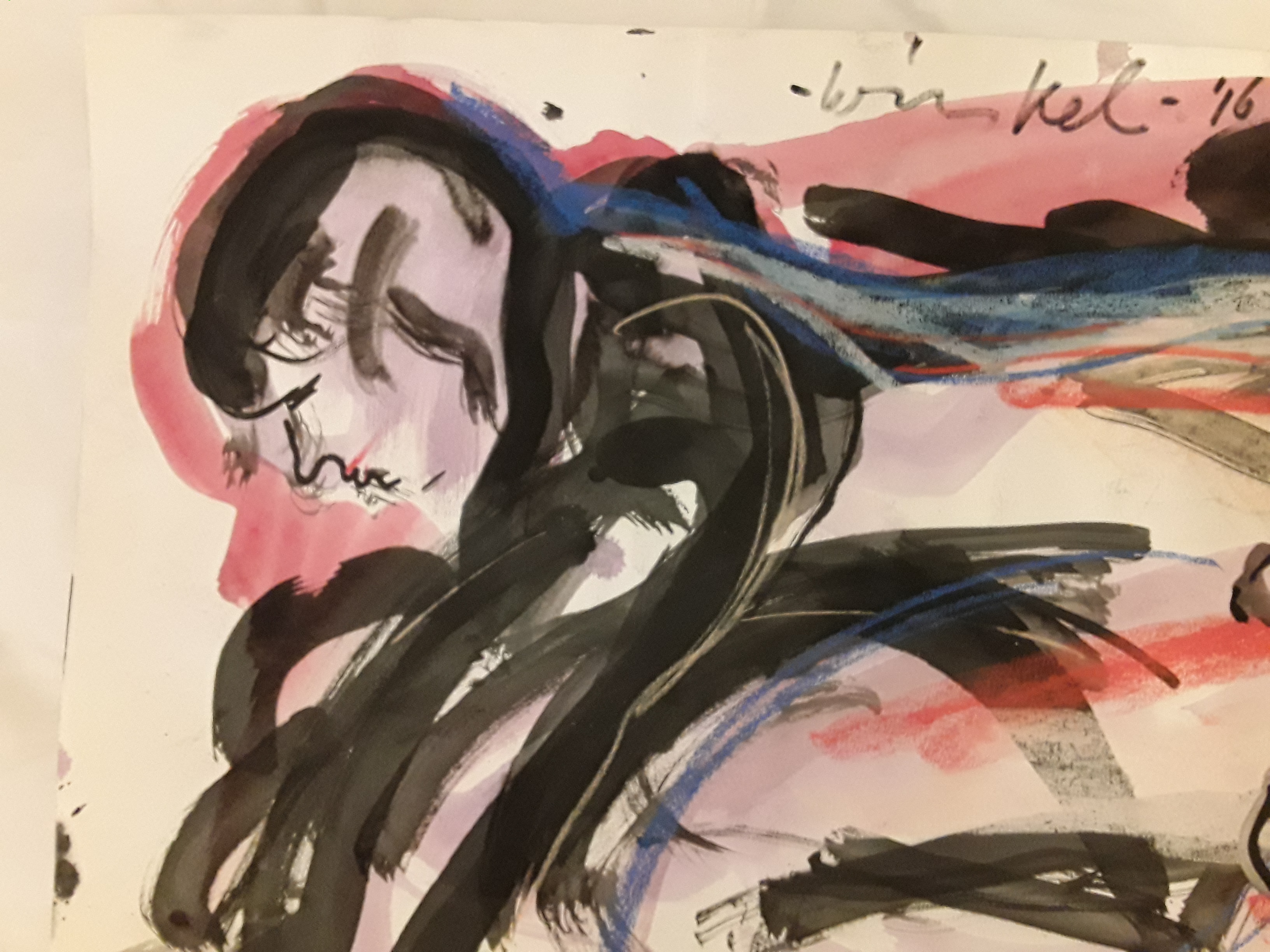 Arien Winkel - Spuitbus,pastel,acryl,titel la Desiree. kopen? Bied vanaf 15!