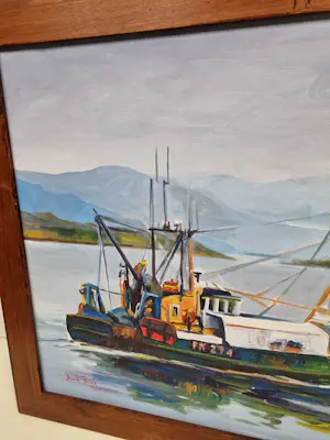 Niet of onleesbaar gesigneerd - Afrikaanse vissersboot kopen? Bied vanaf 10!