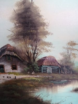 A.A. Dagelet - (1918-1991) - onder pseudoniem van M. Ryes - Boerenlandschap kopen? Bied vanaf 1!