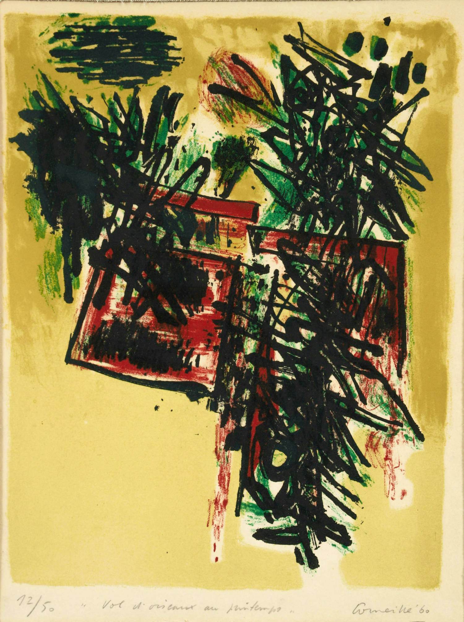 Corneille - 1960 - Vol d'oiseaux au printemps - Ook in het Stedelijk Museum Amsterdam kaufen? Bieten Sie von 699!