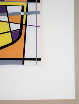 Jean Leppien - Abstracte compositie - 1952 - Sjabloon in gouachekleuren kopen? Bied vanaf 150!