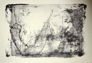 Dirkje Kuik - litho, De rede van Gibraltar verkocht voor € 45!