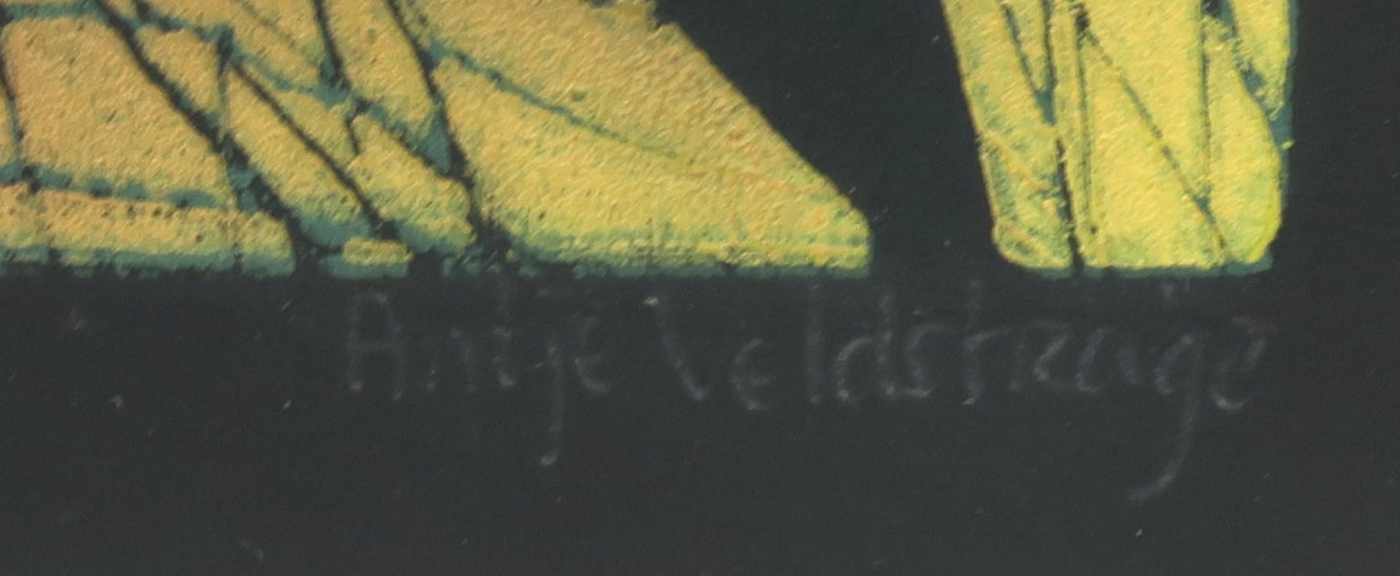 Antje Veldstra - Houtdruk, Nachtwake - Ingelijst kopen? Bied vanaf 1!