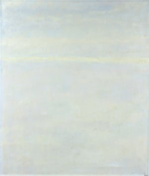 Rudi Polder - Olieverf op doek, Licht wolkenveld over etang kopen? Bied vanaf 100!