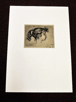 Hans van Efferen - Delicate E.A. Ets "Eveline" expositie 1969 galerie Adrian Stahlecker kopen? Bied vanaf 30!