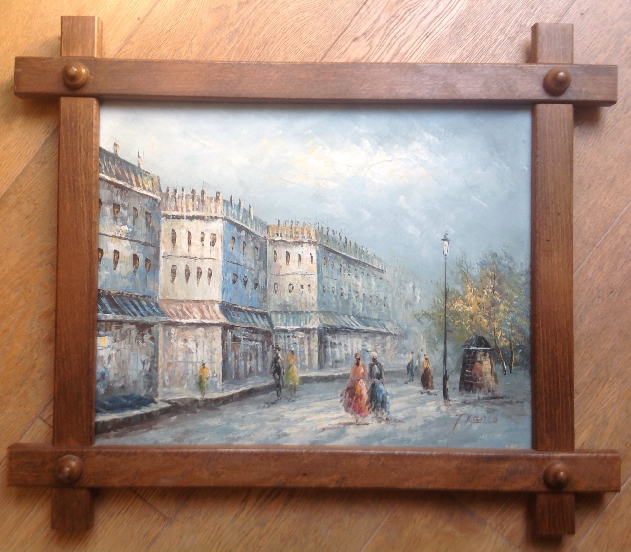 Niet of onleesbaar gesigneerd - Stadsgezicht - olieverf op doek kopen? Bied vanaf 1!