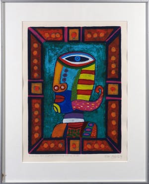 Clemens Briels - Litho, A woman, there mus be something behind it - Ingelijst kopen? Bied vanaf 50!